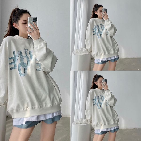 

14jvx 2020s letter show style we11]3 color korean style silver bubble paris long sleeve sweatersweater sweater long sleeve uu1qx, Black