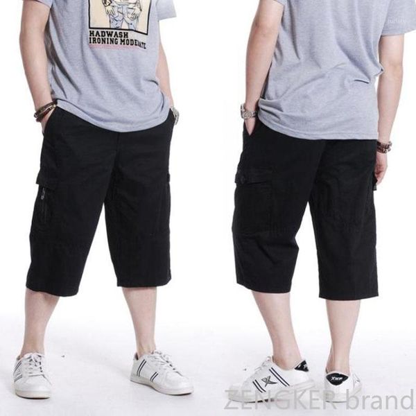 

men's casual pants 7 points pants mid multi-pocket new loose men's shorts outdoor youth 6xl mens casual shorts overalls1, White;black