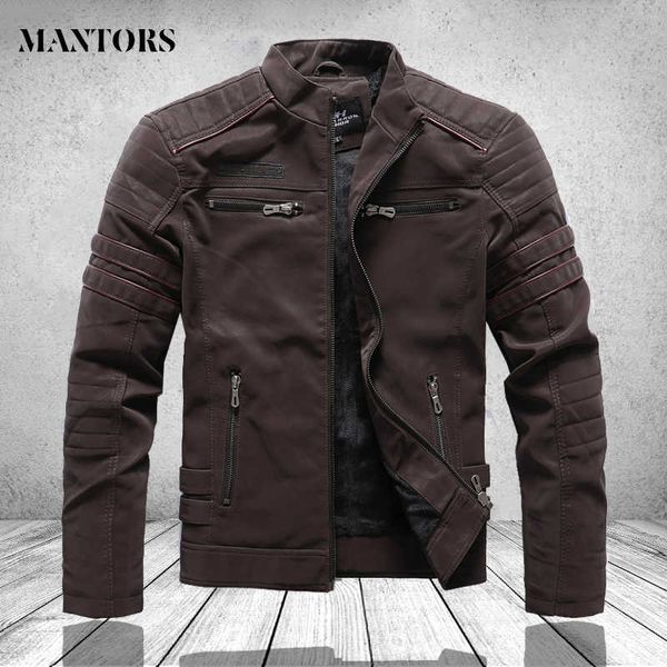 

2021 men leather jacket spring autumn cotton windbreaker pilot coat men's bomber jackets cargo flight jacket male clothes winter cx2008, Black