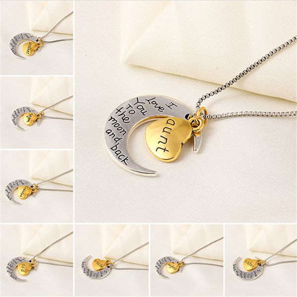 

factory8cpvmoon and to i love the you back fashion necklace pendants for mom sister family pendant link chain choker gifts accessor