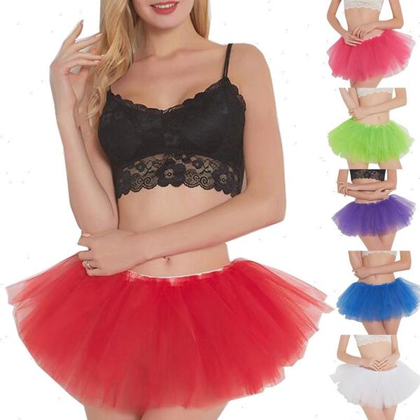 

womens dancing skirt jupe tulle femme pleated gauze short skirt tutu bust bubble skirt dropship yj, Black