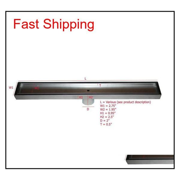 

304 stainless steel 60cm tile insert rectangular linear anti-odor floor drain bathroom hardware invisibl jllwye bdebag
