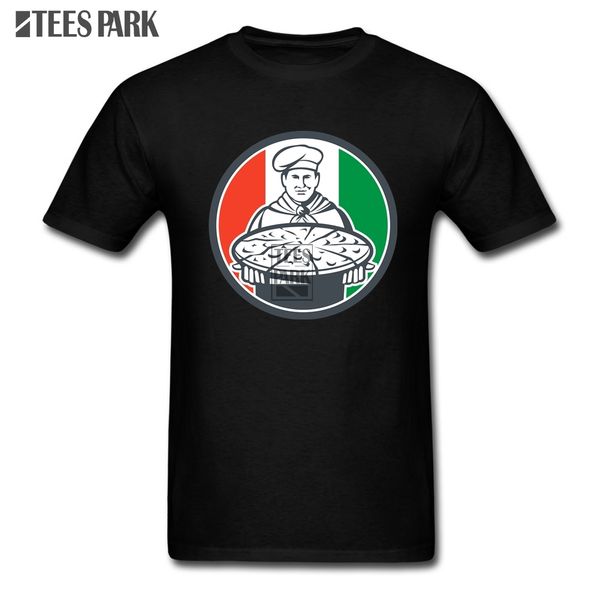 

casual italian chef cook serving pizza circle retro short sleeve simply fashion clothes sport hooded sweatshirt hoodie t shirt