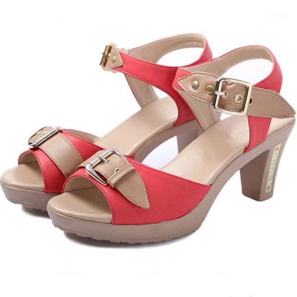 

sandals zxryxgs women brand 2021 summer spell colors white brown fashion genuine leather shoes high heels women1, Black