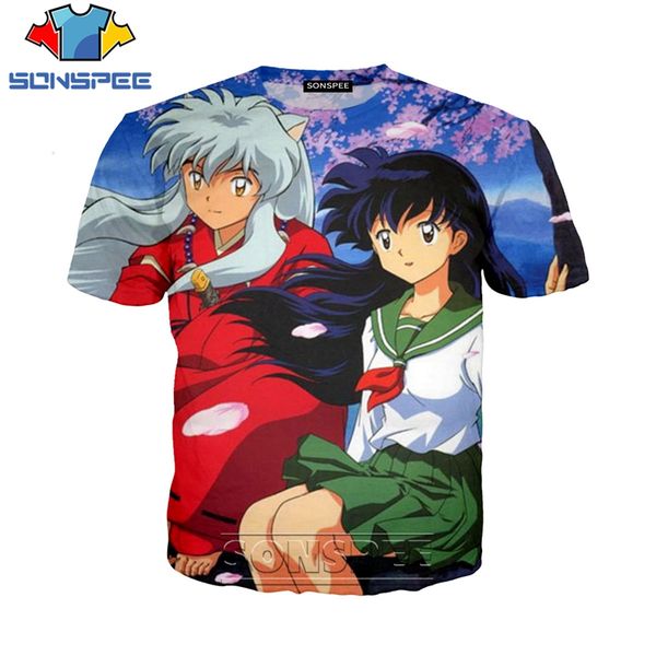 

anime inuyasha new popular 3d print shirts horror humor hentai men clothing