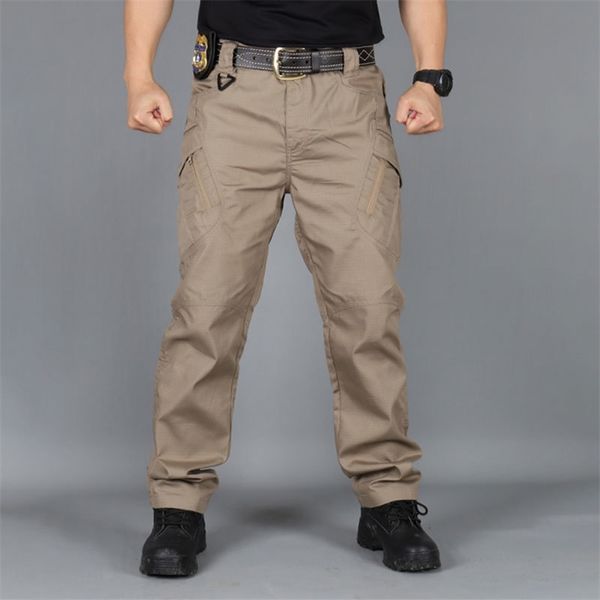 

city military tactical cargo pants men combat swat army military pants many pockets stretch flexible man casual trousers xxxl 201125, Black