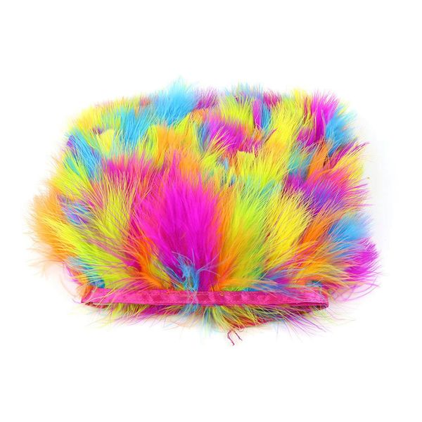 

multicolor turkey feather trim halloween party supply costume clothing craft diy trimmings fringe ribbon accessories