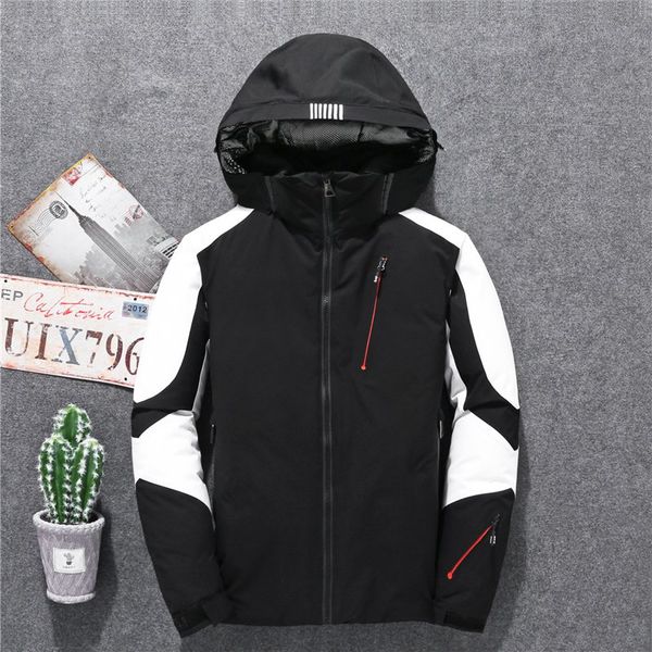 

mens clothing winter jacket thick coat mens snow parka male warm outwear fashion down jacket men warm clothes, Black