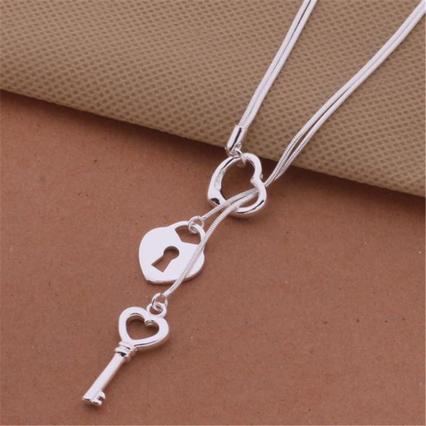 

promotional silver color jewelry exquisite fashion women classic necklace key charms women lady wedding gift n451 h sqcpla