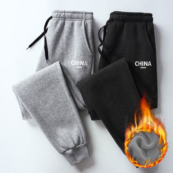 

2021 new pants men printed china polyester mens joggers sweatpants drawstring full length oversized trousers homme black grey 5vgu