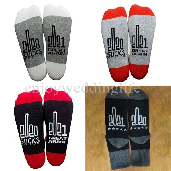 

dhl shipping 2021 great again sucks socks funny middle finger personalized letter printing socks for men women gift cpa3259, Black;white