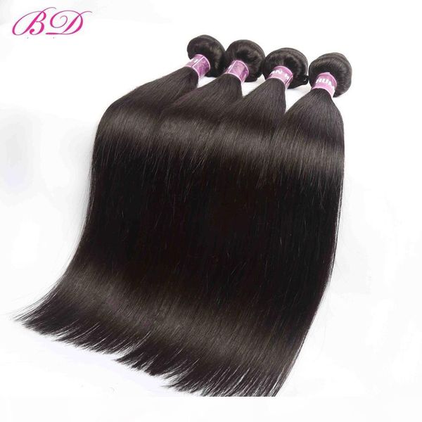 

bd бразильский объемная волна straight свободная волна weave 100% человеческих волос связки 8-26inch natural color remy выдвижения волос, Black;brown