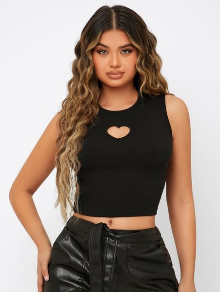 

cut out detail crop tank v3fn#, White