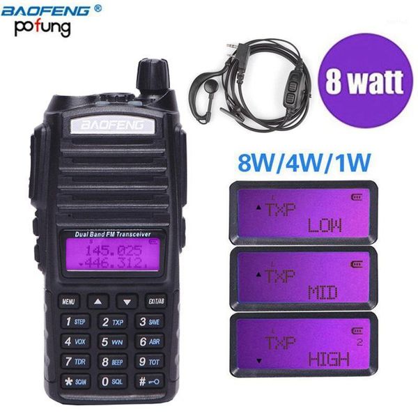 

baofeng uv-82 plus 8watts powerful walkie talkie 10km long range portable cb transceiver 8w two way radio upgrade of uv 821