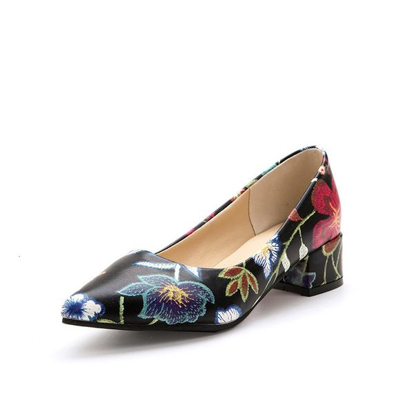 

large 2021 new 33-46 female fashion wadding to ladies'toe three shallow colors only shoes 4zn5, Black
