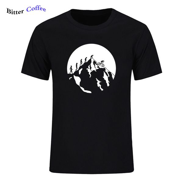 

summer short sleeve evolution of mountain biking short sleeve o neck printing xs 3xl drop ship sport hooded sweatshirt hoodie men t shirt