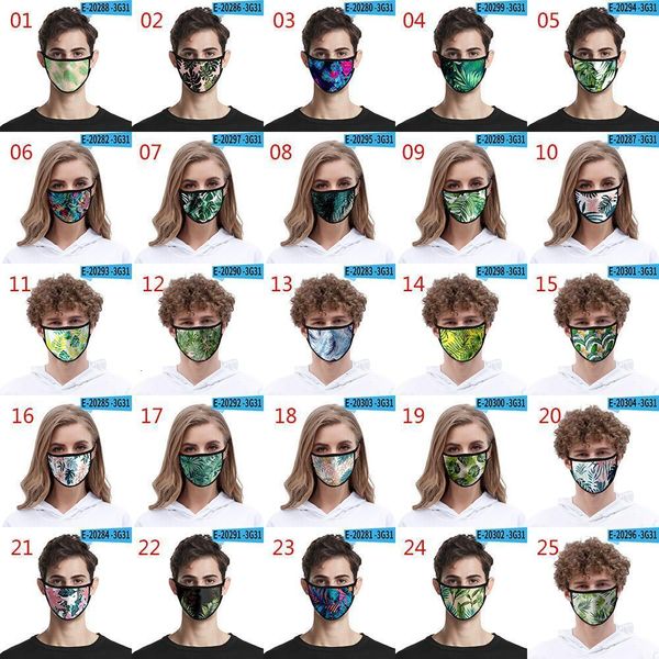 

washable mask face 3d masks print leaf dustproof and windproof reusable xd23742