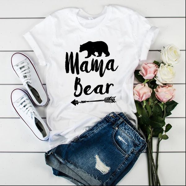 

women mama bear arrow letters fashion clothing tees graphic female ladies womens lady t shirt tumblr t shirt t shirts, White