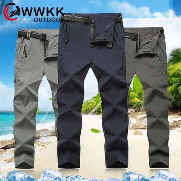 

outdoor pants wwkk summer hiking man tactical waterproof softshell nature trousers sport camping cycling oversize1, Black;green