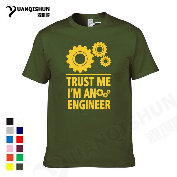 

sport yuanqishun boutique t-shirt trust me i'm an engineer printed men t shirt 100% cotton casual short sleeve o-neck men's tshirt