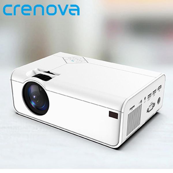 Projektörler Crenova Mini Projektör A13 (Android İsteğe Bağlı) 1280 * 720 P Çözünürlük Desteği WiFi 3D Bluetooth Ev Sinema Ile 4K