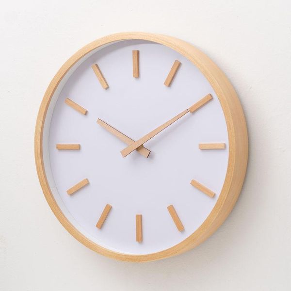 

wall clocks 10 inch clock wood silent kitchen living room modern minimalist home el nordic decoration christmas gift1