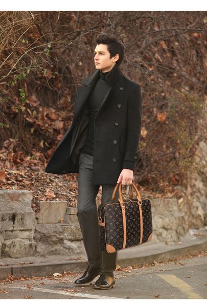 

2020 new brand men's business bag,printed envelope bag,large capacity briefcase,suitable for 15.6 lap14/16 inch