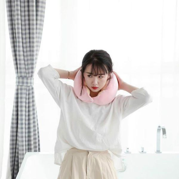 

pillow cartoon plush u-shaped pp cotton cute and comfortable headrest outdoor travel convenient f8122