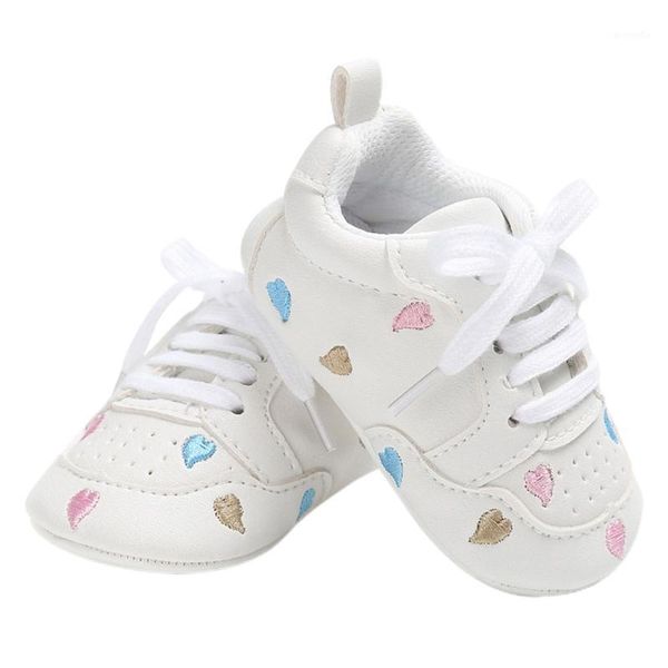 

embroidery flower baby prewalker soft sole pu leather lace-up casual shoes1