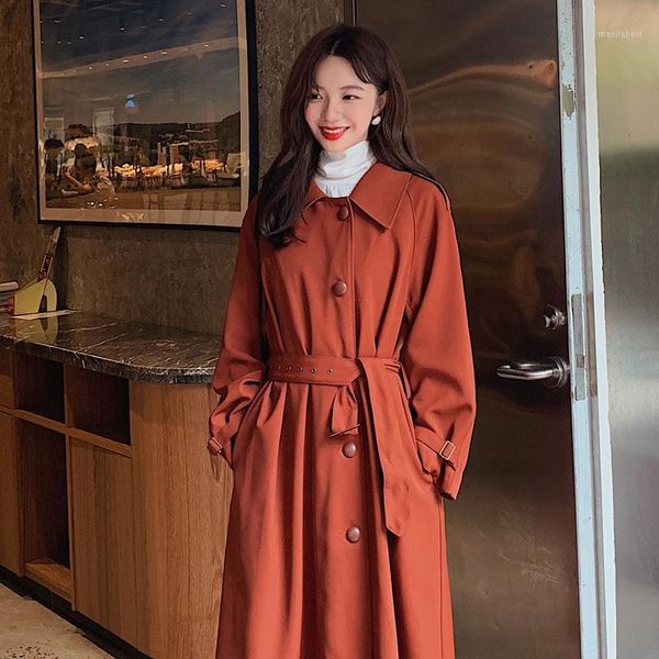 

2020 spring and autumn new youth popular solid color high-quality blessing windbreaker fashion casual wild long shirt1, Tan;black