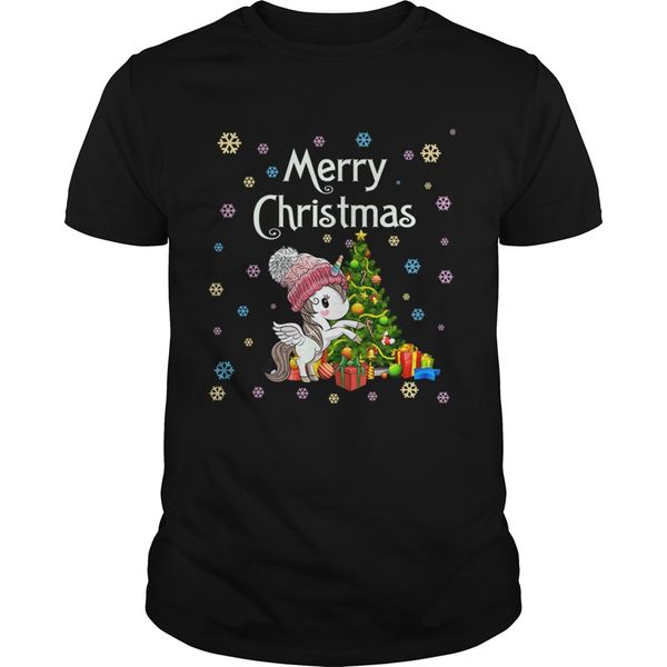 

unicorn christmas for women or girls men s-3xl cotton made in us tee shirt graphic retro sport hooded sweatshirt hoodie