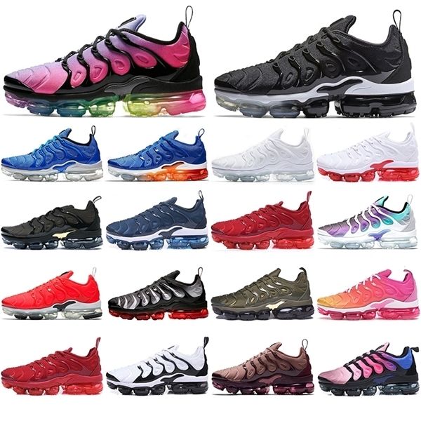 

2021 plus tn running shoes triple black white hyper violet blue orange targerine mint outdoor breathable mens trainers sport sneakers