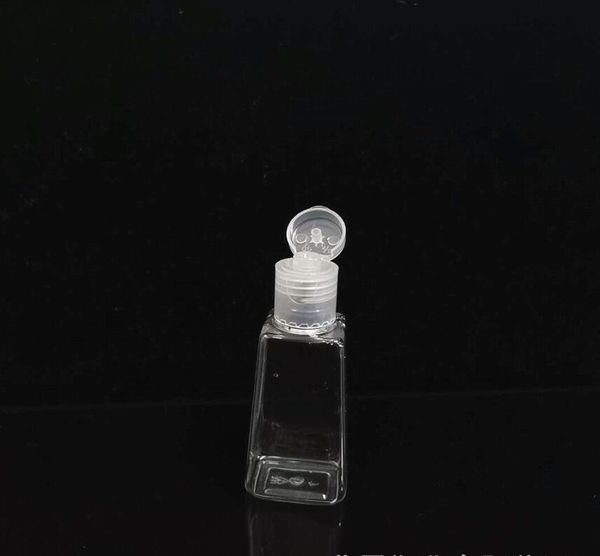 

30ml sanitizer packing bottles empty transparent trapezoidal box pet flip cap hand gel bottle dhb1696