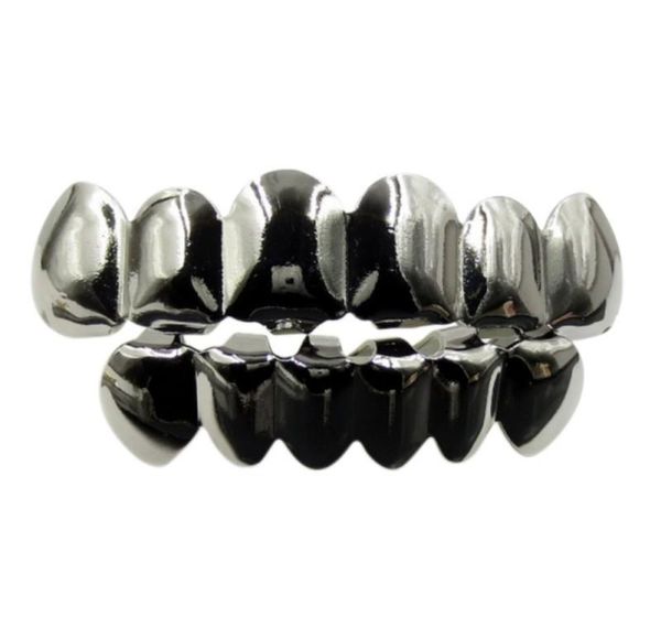 

14k gold plated hip hop teeth grillz caps & bottom grill set vampire teeth caps halloween party rapper body de wmtgkl dh_garden