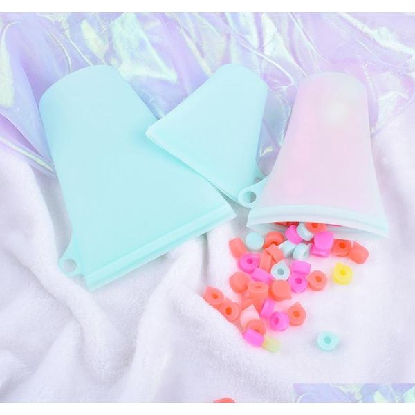 

sile food storage containers 3pcs/set fresh bowl fridge organizer reusable stand up fruit vegetable cu qylcqd mj_bag