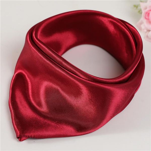 

new silk square scarf lady hair neck scarves solid bandana fashion female shawl and wraps headkerchief simple design foulard sqcoup, Blue;gray