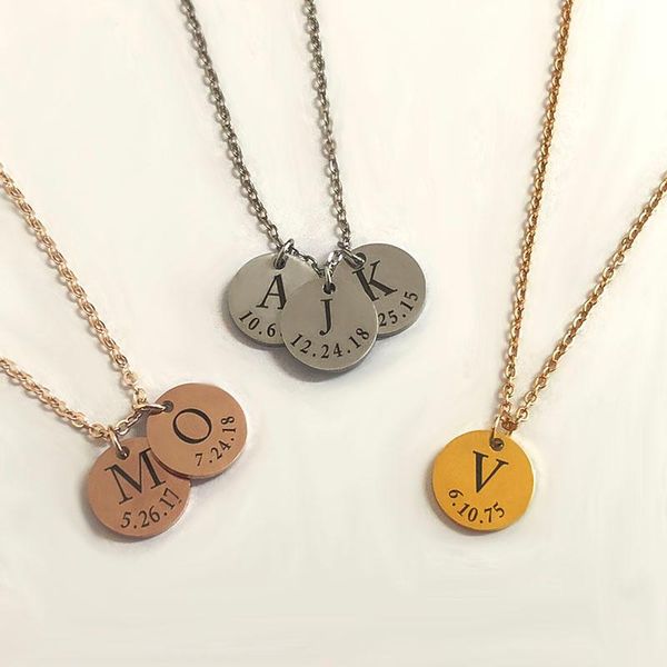 

diy tiny gold initial necklace gold color letter necklace initials name necklaces pendant fashion jewelry for women girls gift, Silver