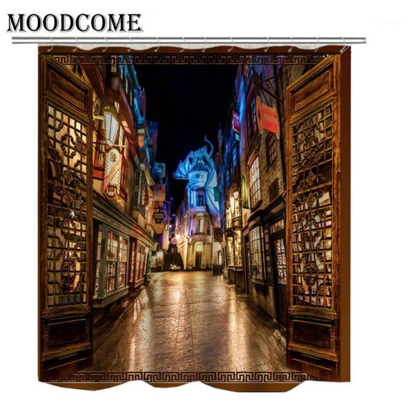 

shower curtains chinese vintage door curtain 3d house bathroom cortina de baÃ±o 3d1