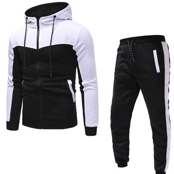 

hoodie pants sets tracksuit jogging sweatsuit activewear mens tracksuit set hoodies joggers set fall winter gym active wear, Gray