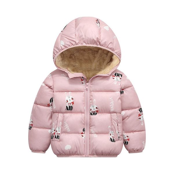 

baby girl jacket warm toddler children's winter girl's cotton padded clothes baby's thickened hooded coat kids clothes c1021, Blue;gray