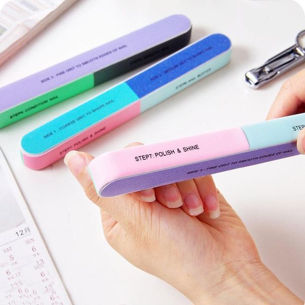 

nail file double side buffing bar polishing nails strip file nail art tool sanding random color nail fi qylacs