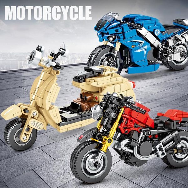 

city tech motorcycle vehicle car building blocks motor bricks sets model building kits educational toys for children qylaan mywjqq