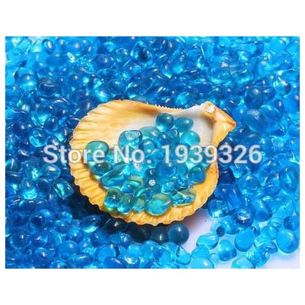 

festive 400g colored decorative glass marbles irregular beads blue glass pebble stones aquatic pets fish t jllhbe yummy_shop