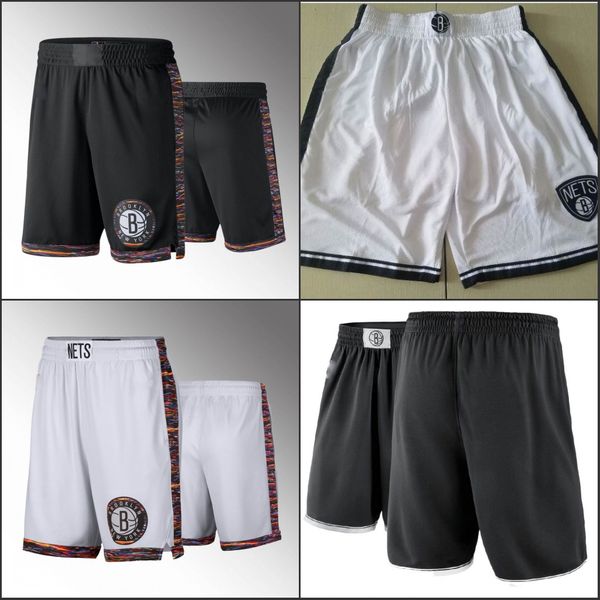 

бруклин сетки мужчины черный белый nba swingman баскетбольные шорты, Black