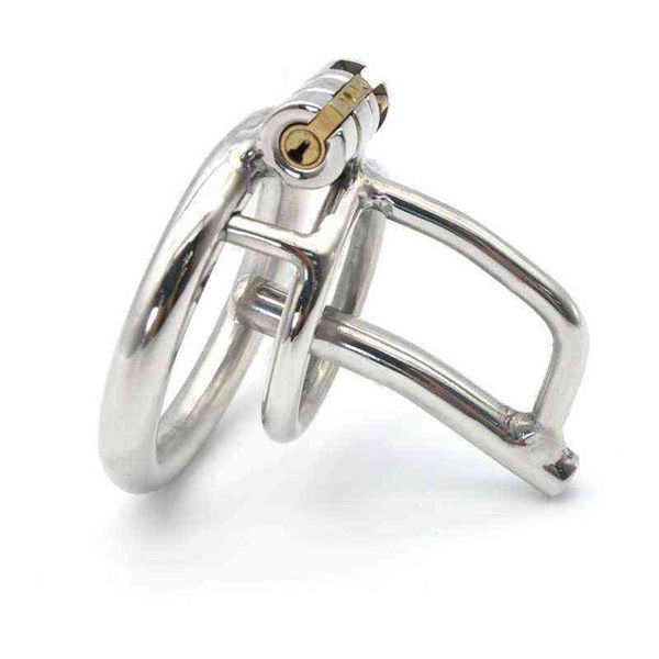 NXY Cockrings Neuer 304 Edelstahl Keuschheitsgürtel für Männer, Cock Cage Gürtel mit Stealth Lock Ring Penis Metallrohr 1214