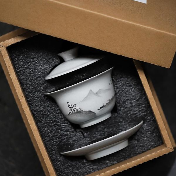 

tangpin ceramic gaiwan hearpainted teacup фарфоровая китайская кунг-фу чайные наборы питьевой программы tangpin керамический сайт легит bbyp