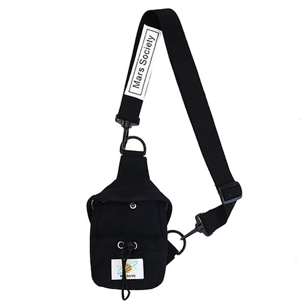 

small canvas chest pack for men women crossbody bags hip hop streetwear bag fanny pack multifunction mini belt waist chest bag
