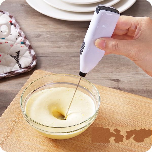 

handheld electric egg beater mini cream baking frother home kitchen gadgets metal juice milk stirring rod 2zx g2
