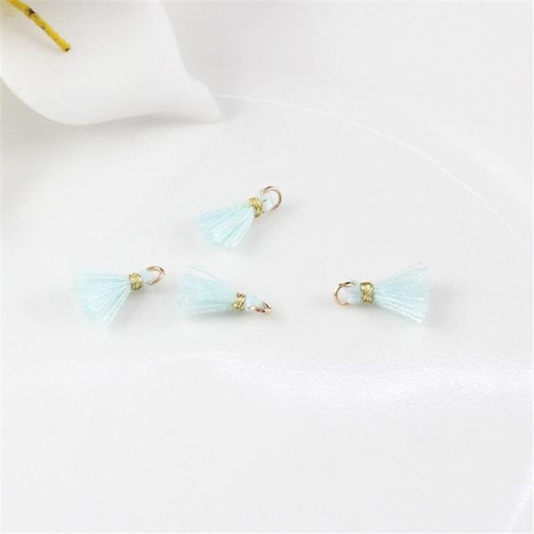 

100pcs 1cm cotton thread mini metal hanging ring tassel trim pendant diy craft arts jewelry earrings decor materials fringe trim h jllygk