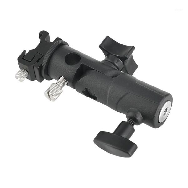 

hdrig universal e type metal flash bracket shoe speedlite umbrella holder with 1/4" to 3/8" screw mount swivel adapter light1